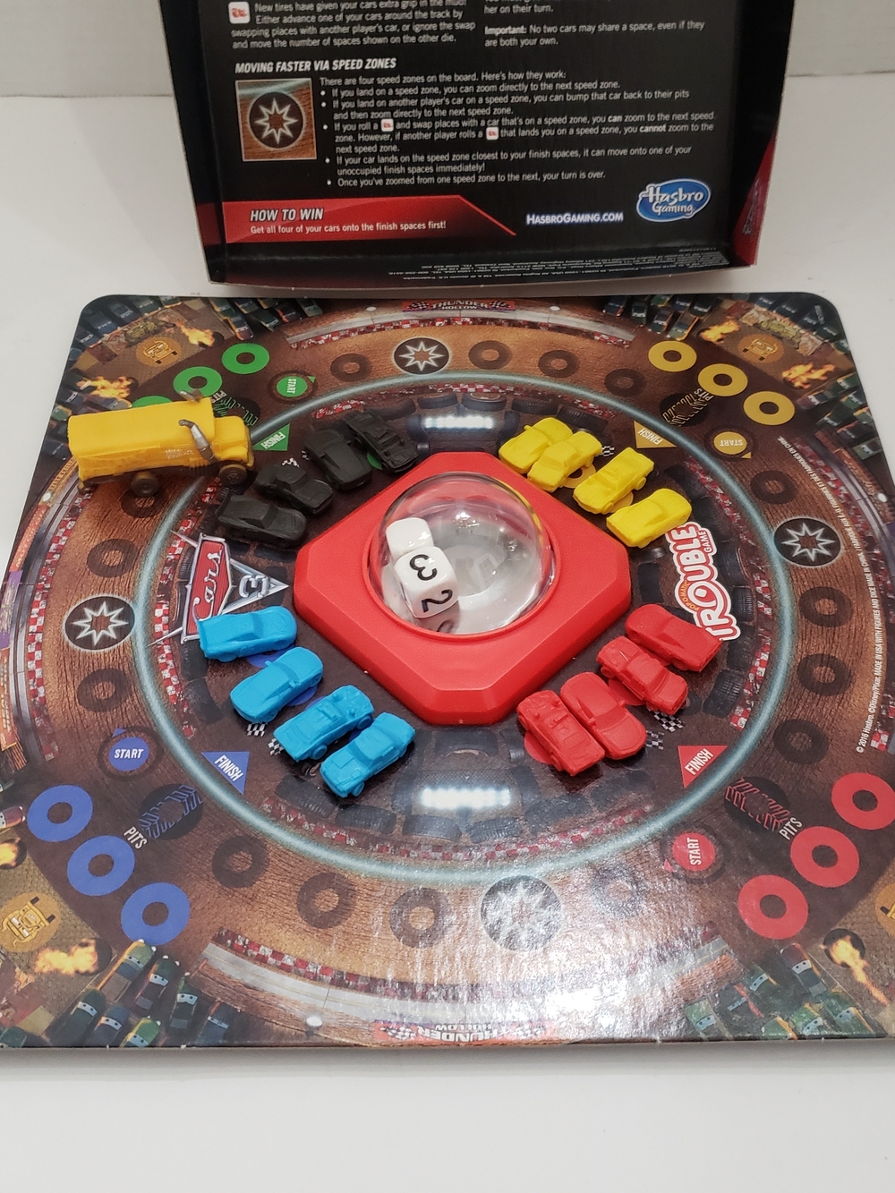 Hasbro Disney Pixar Cars 3 Trouble Board Game Complete
